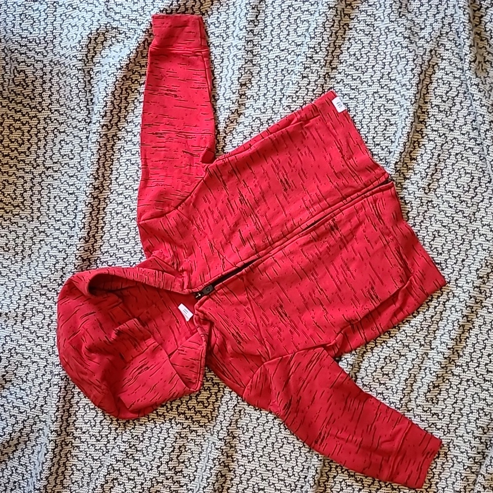 Gap Red Sweatshirt with Modern Fleck Stripes Size 3